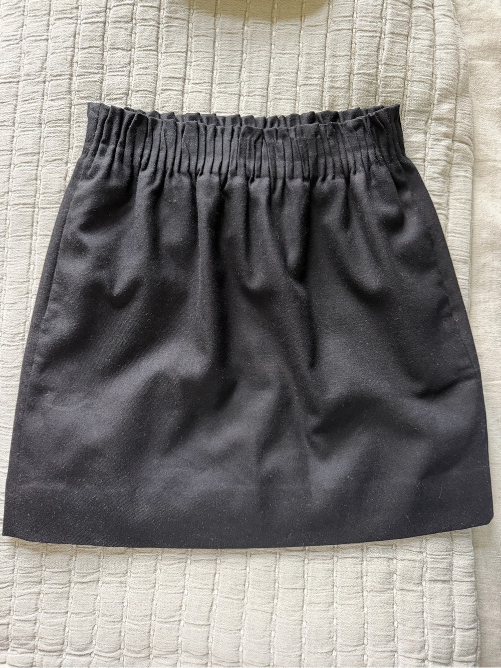 J. Crew Black Elastic-Waist Mini Skirt